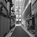 Narrow street in downtown Tokyo