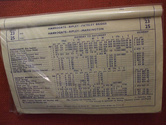 WYRCC timetable on display at Nidderdale Museum (DSCF1383)