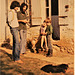 Vendange Samonac, Côtes-de-Bourg, Bordeaux 1979. (Waiting to go in for our - always excellent - lunch!).