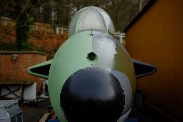 Brooklands Museum January 2015 Hawker Hunter nose