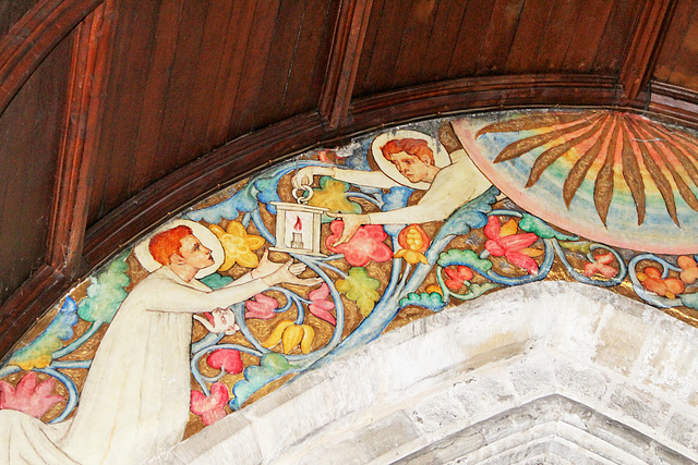 Phoebe Anna Traquair Murals of c1905, St Peter's Church, Clayworth, Nottinghamshire