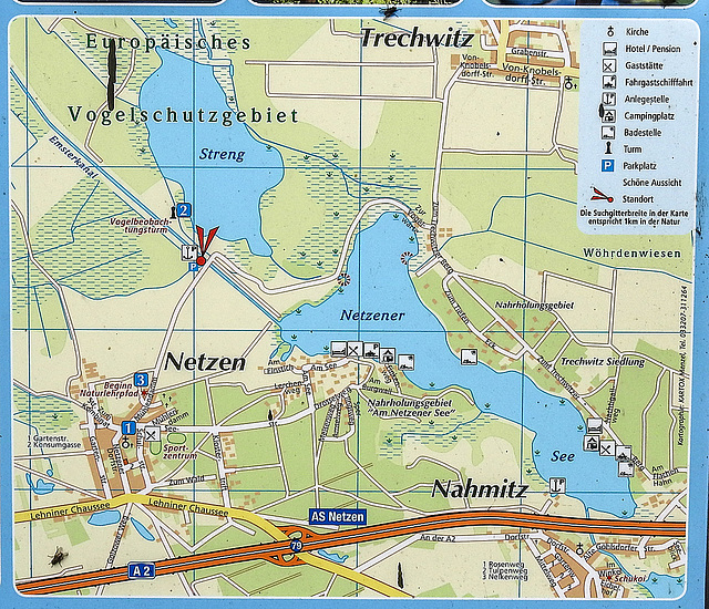 20190410 4710CPw [D~PM] Karte, Netzener See, Netzen, Kloster Lehnin