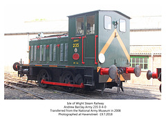 The Isle of Wight Steam Railway Barclay 0-4-0 Army 235 Haven Street 19 7 2018