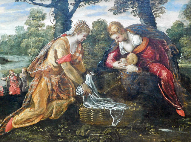 Detail of The Finding of Moses by Tintoretto in the Metropolitan Museum of Art, September 2021