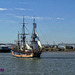 Replica sailing ship on the Medway