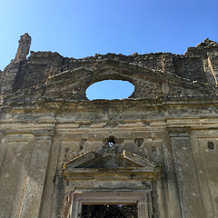Ruins of the church facade.