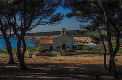 The Sainte-Croix chapel between sun and shade in Martigues