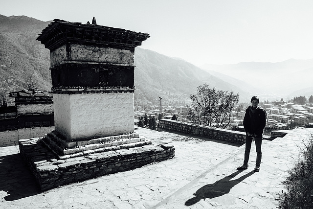 Praying wall above the Bhutan's capital