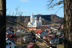 Romania, Maramureș, Ieud Town with New Greek Catholic Church