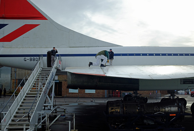 Brooklands Museum January 2015 Concorde repairs