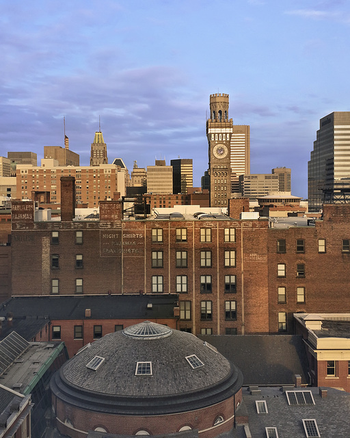 Baltimore Skyline with the Bromo Seltzer Tower, Take 2 – Viewed from the University of Maryland Hospital, Baltimore, Maryland