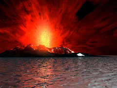 Vulkanausbruch in Cinema 4D erstellt