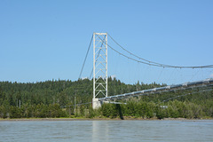 Alaska, The Bridge for the Alyeska Pipeline across the Right Arm of the Tanana River