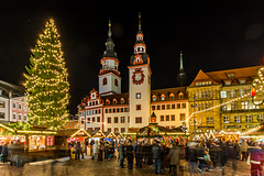 Chemnitzer Weihnachtsmarkt 2017 am Abend
