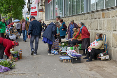 Bauernmarkt am Straßenrand