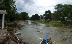 Folgen der Flut - Blick von der Kurgartenstraße