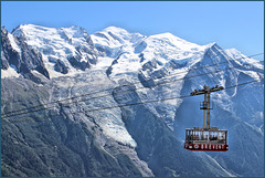 Chamonix (74) 3 septembre 2013. Le Mont-Blanc vu du Brévent.