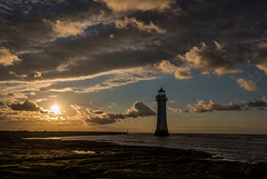 Perch rock lighthouse sunset