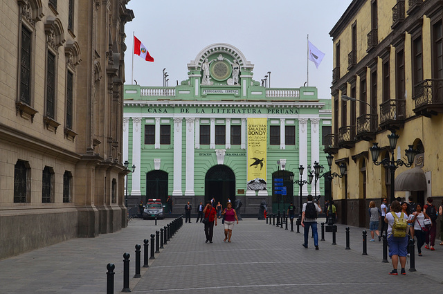 Lima, House of Peruvian Literature at the End of Jirón Carabaya Street