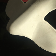 The nose of a venetian mask.
