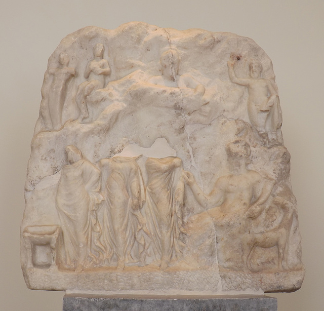 Votive Relief in the Shape of a Cave from Mt. Parnes in the National Archaeological Museum in Athens, May 2014