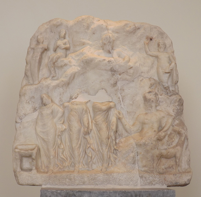 Votive Relief in the Shape of a Cave from Mt. Parnes in the National Archaeological Museum in Athens, May 2014