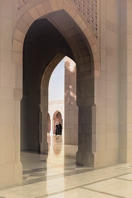 Open doors  ... inside the Grand Mosque.