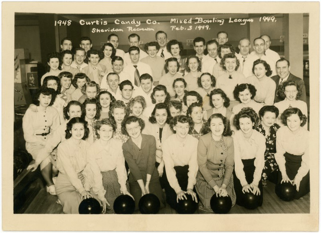 Curtiss Candy Company Mixed Bowling League, Chicago, Illinois, 1949