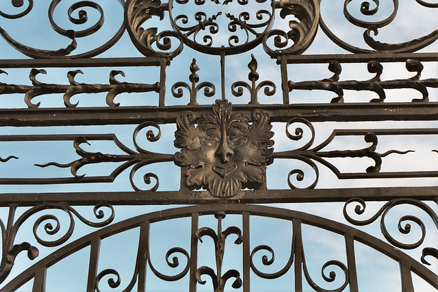 Detail of Entrance Gates, Scraptoft Hall, Scraptoft, Leicestershire
