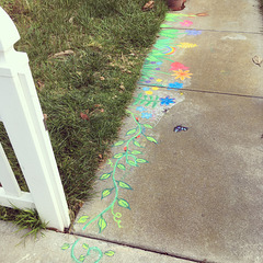 Pandemic chalk: Garden 4