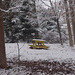 Yellow Picnic Table in the snow