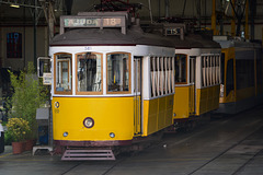 Lisbon 2018 – Trams waiting in the shed