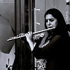playing the side-blown flute