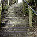 Isle of Wight - Godshill - the steps get steeper up to the church