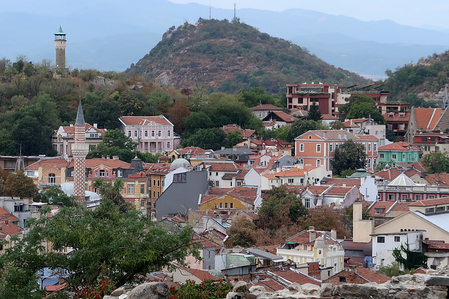 Plovdiv, surrounded by hills