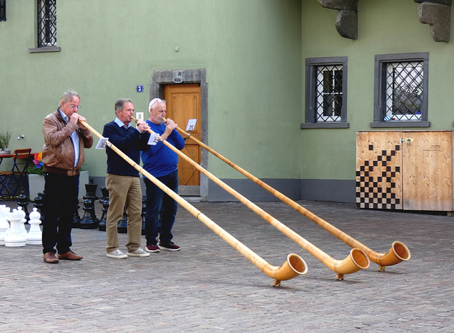 Chur- Alpenhorn Players in Arcas Square