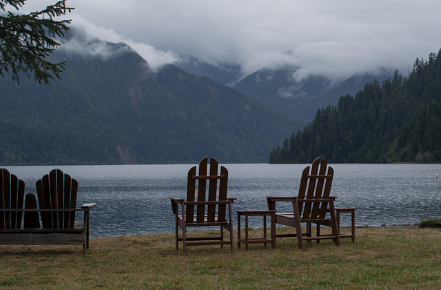 Lake Crescent WA Adirondack chairs (#1436)