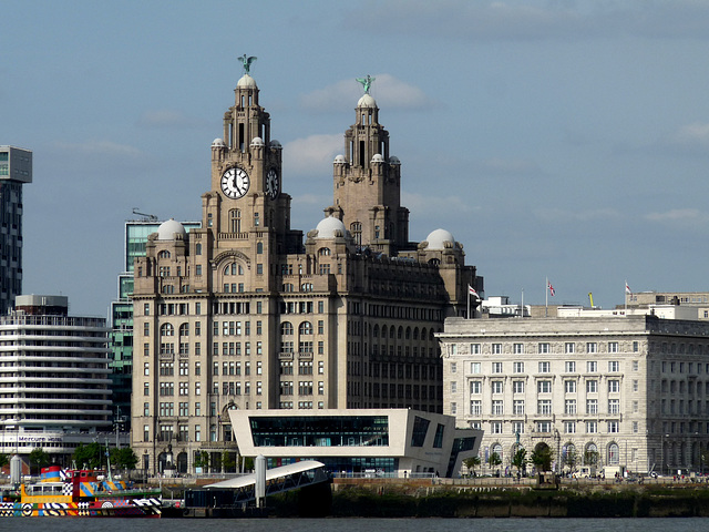 Liverpool- Pier Head Ferry Terminal and Royal Liver Building