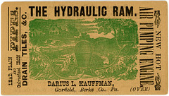 The Hydraulic Ram, Darius L. Kauffman, Garfield, Pa., 1880s