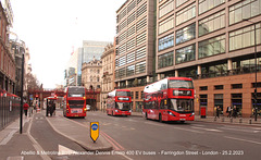 BYD/ Alexander Dennis battery buses Blackfriars London 25 2 2023