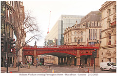 Holborn Viaduct from the north - London - 25 2 2023