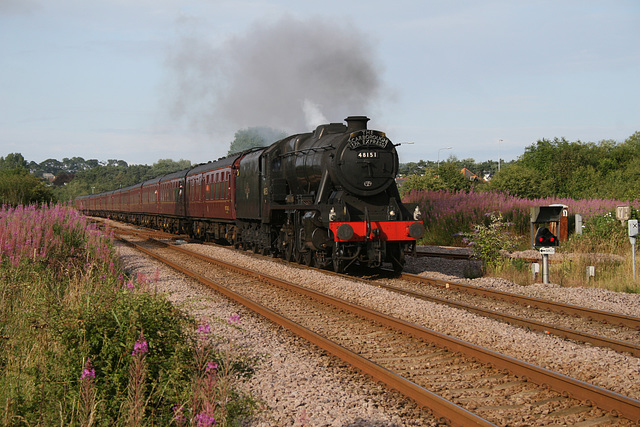 LMS Class 8F No.48151 at Seamer West Jnc on 1Z48 Scarborough to York The Scarborough Spa Express 7th August 2008
