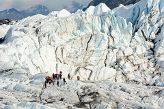 Alaska, Ice Wall at the Tongue of the Matanuska Glacier