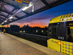 Sunset at the tramstop