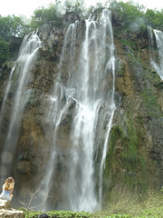 Contemplating the Veliki Slap waterfall