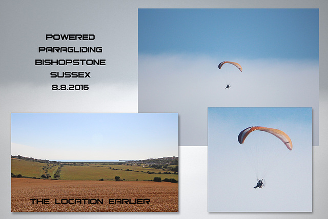 Powered paragliding - Bishopstone - Sussex - 8.8.2015