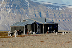 Svalbard, Billefjørden Coast, Hut for Fishermen and Hunters
