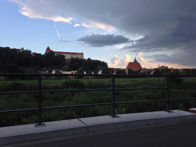 Blick von Copitz in Richtung Pirna Altstadt