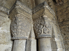 castor church, hunts (5) c12 greenman capital on south doorway