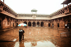 Rain in Agra Fort